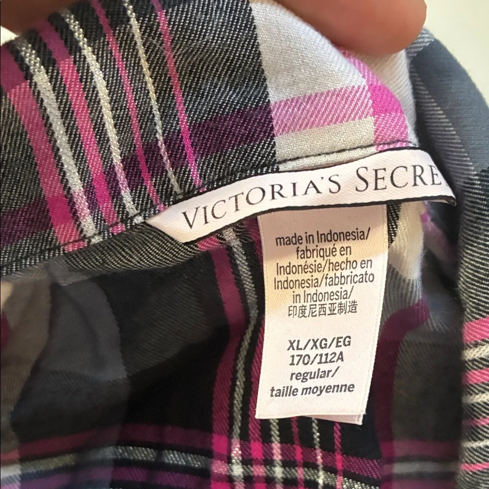 Victoria's Secret Pink and Black Plaid Pajama Set - Picture 4 of 5